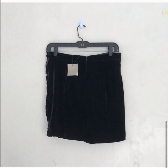 ZARA Sequin Velvet Mini Faux Wrap Tulip Skirt - Picture 5 of 6